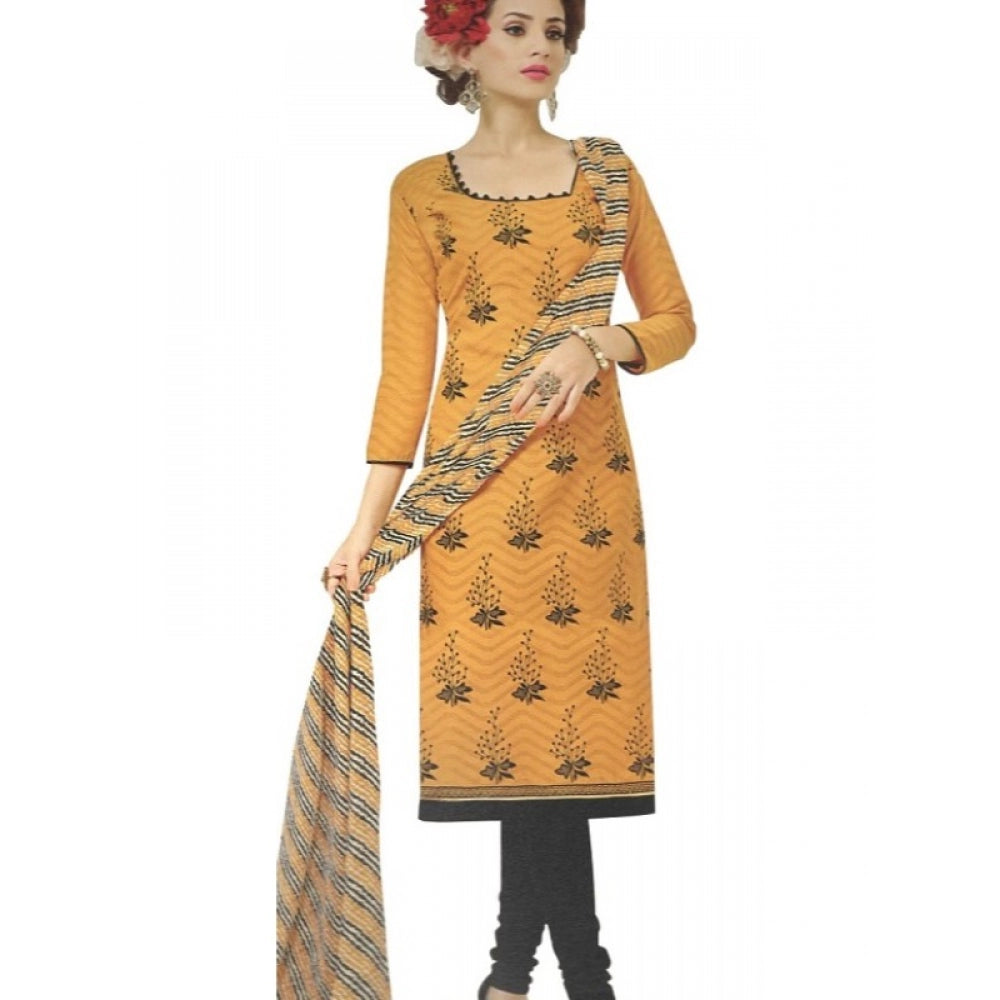 Cotton Regular Unstitched Salwar-Suit Material With Dupatta