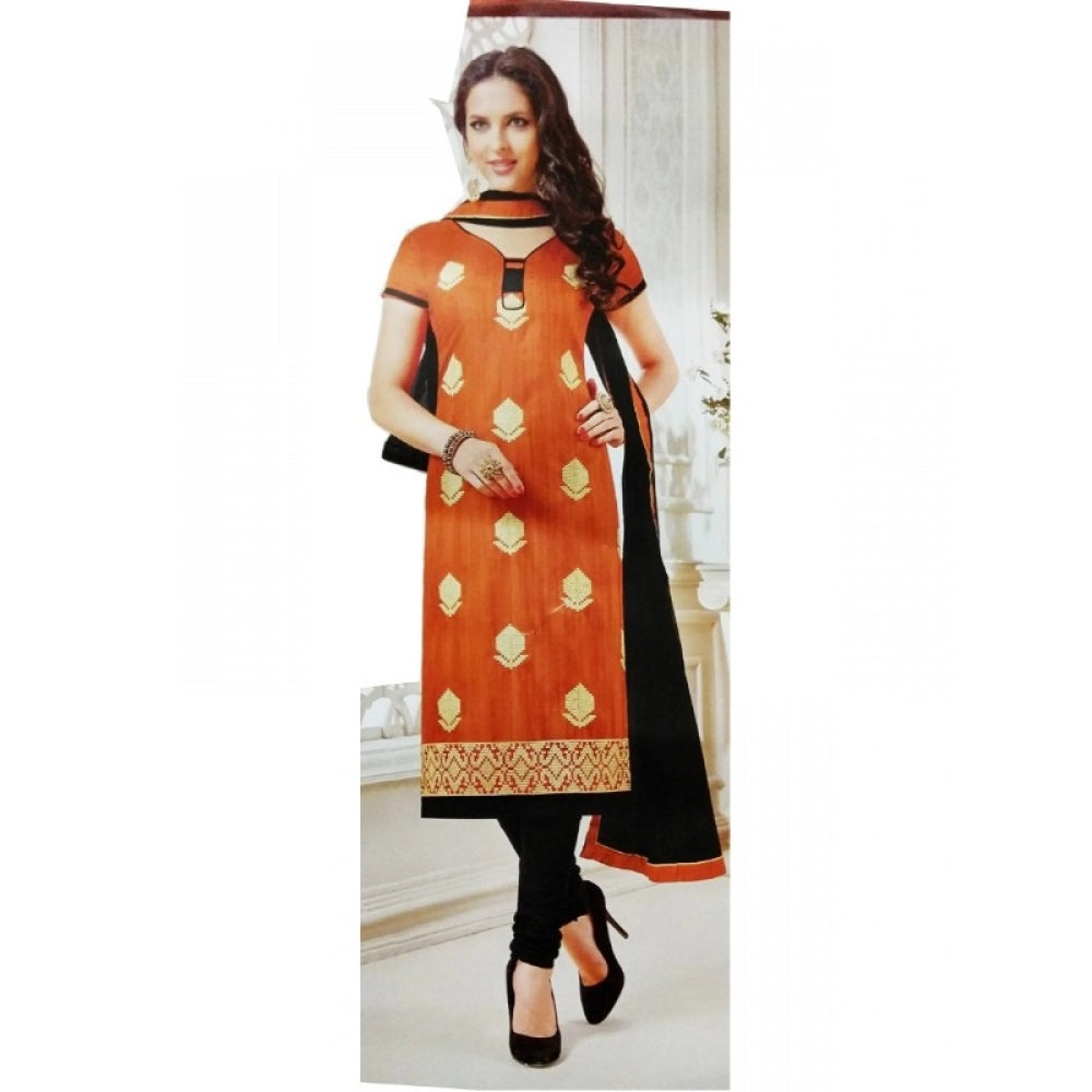 Cotton Regular Unstitched Salwar-Suit Material With Dupatta