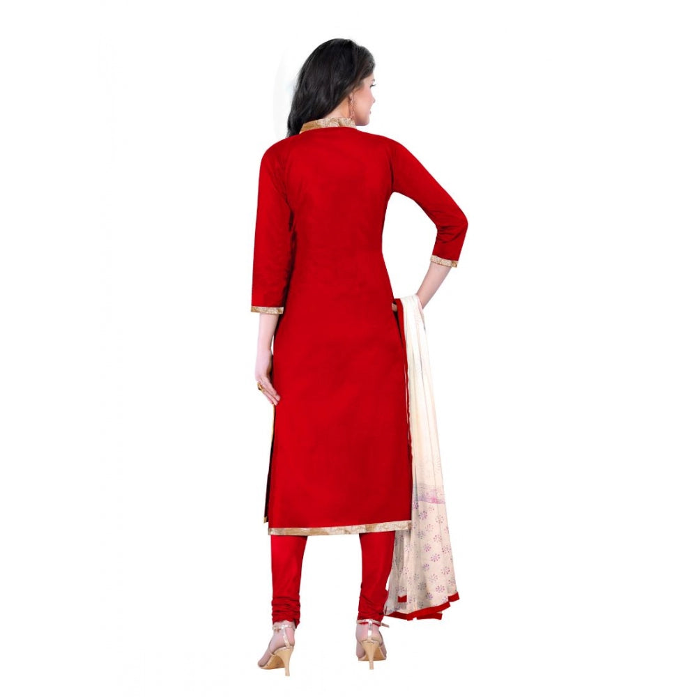 Cotton Unstitched Salwar-Suit Material With Dupatta