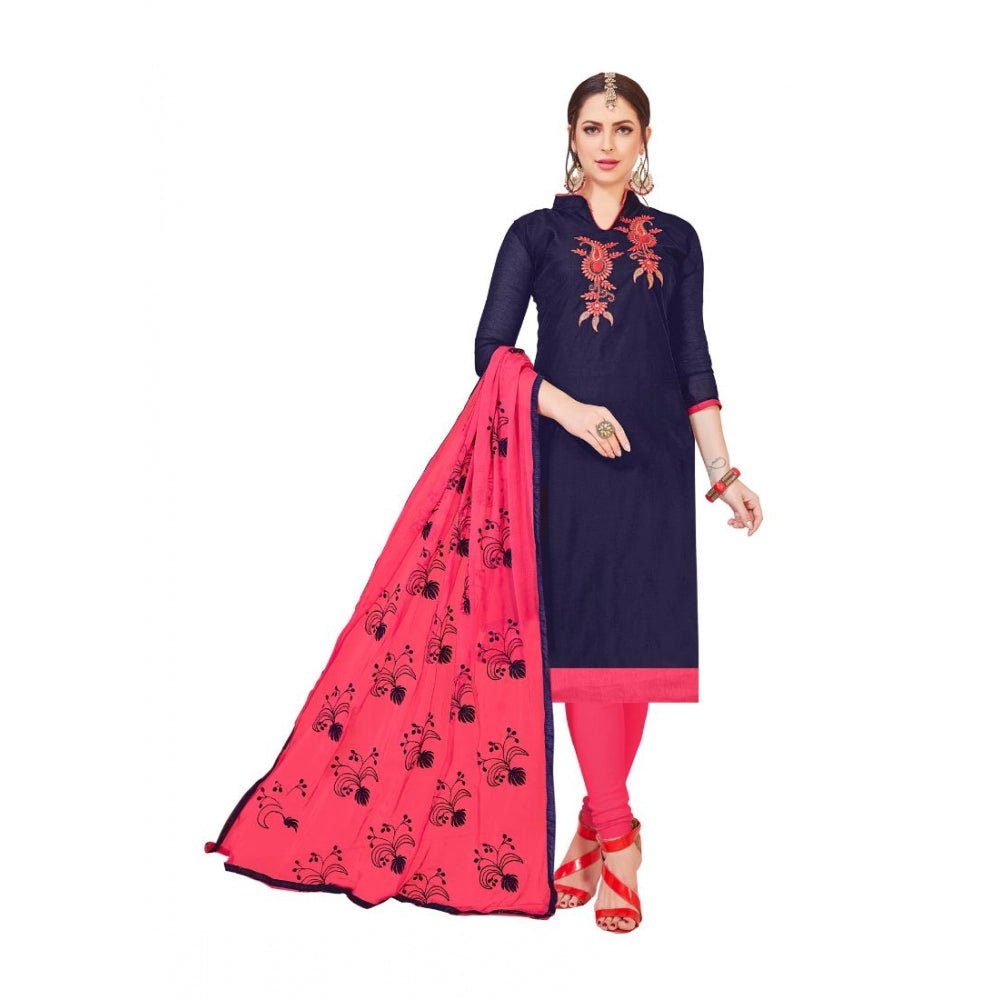 Modal Silk Unstitched Salwar-Suit Material With Dupatta