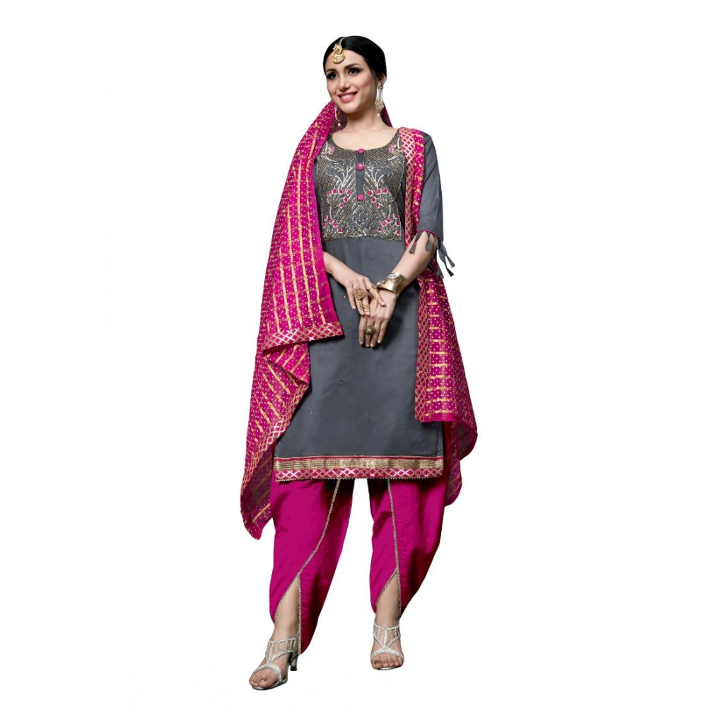 Cotton Unstitched Salwar-Suit Material With Dupatta