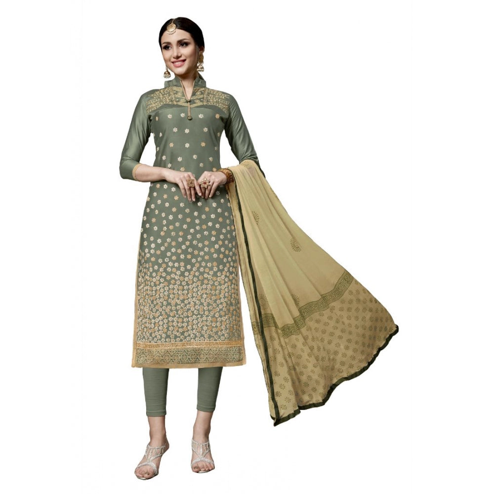 Cotton Unstitched Salwar-Suit Material With Dupatta