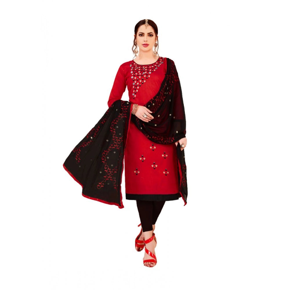 Glaze Cotton Unstitched Salwar-Suit Material With Dupatta