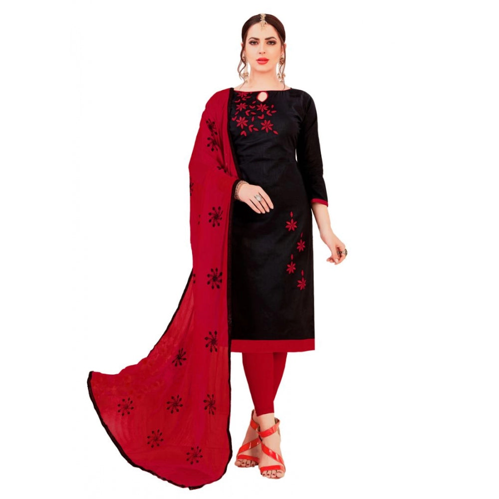 Glaze Cotton Unstitched Salwar-Suit Material With Dupatta