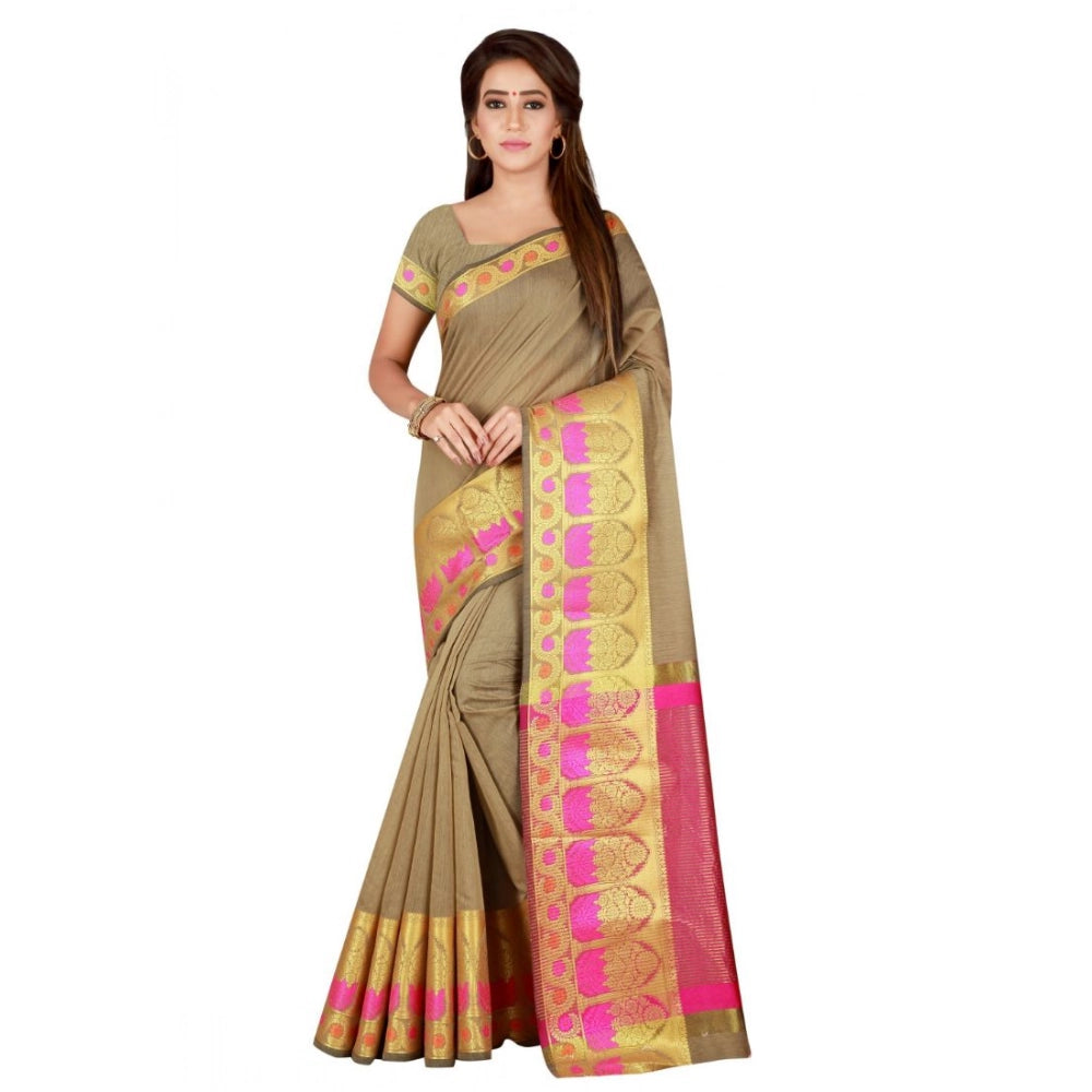 Ranili Cotton Saree With Blouse