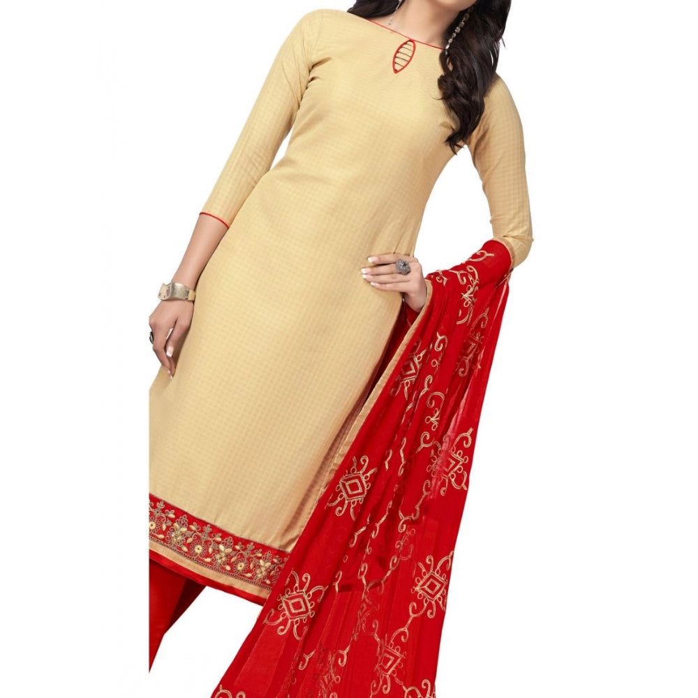 Cotton Unstitched Salwar-Suit Material With Dupatta