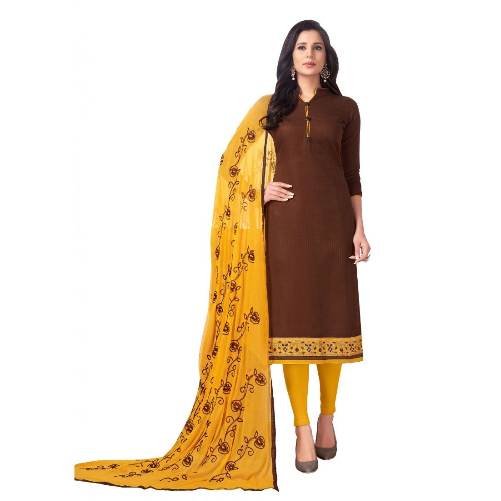 Cotton Unstitched Salwar-Suit Material With Dupatta