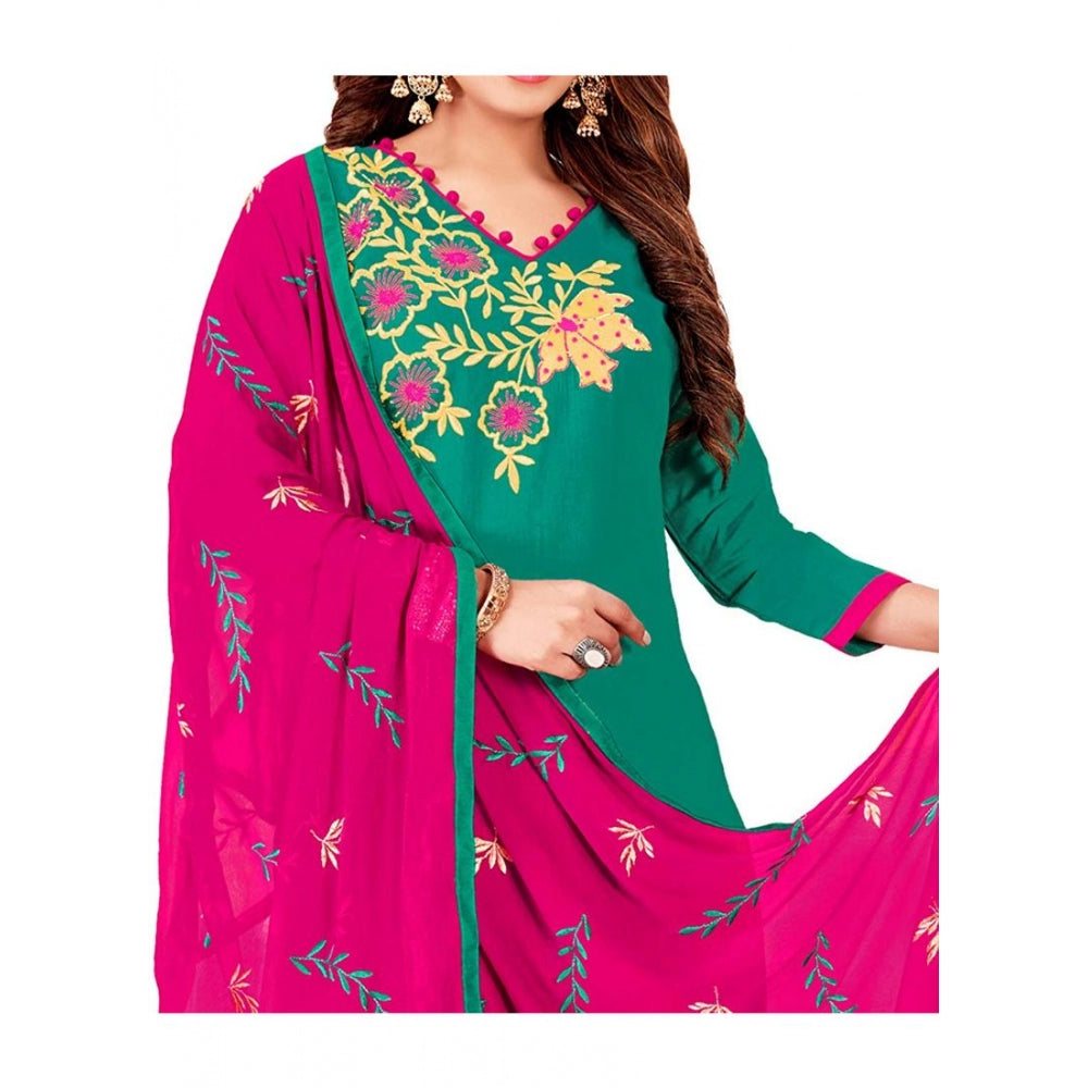 Glaze Cotton Unstitched Salwar-Suit Material With Dupatta