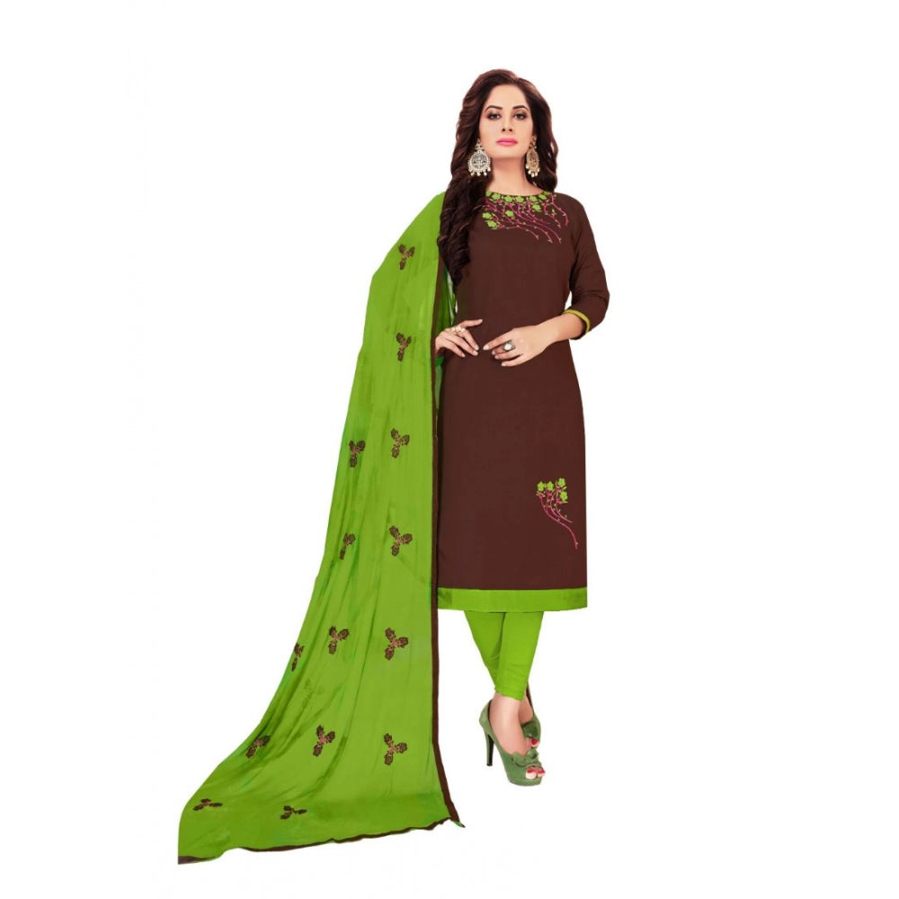 Glaze Cotton Unstitched Salwar-Suit Material With Dupatta