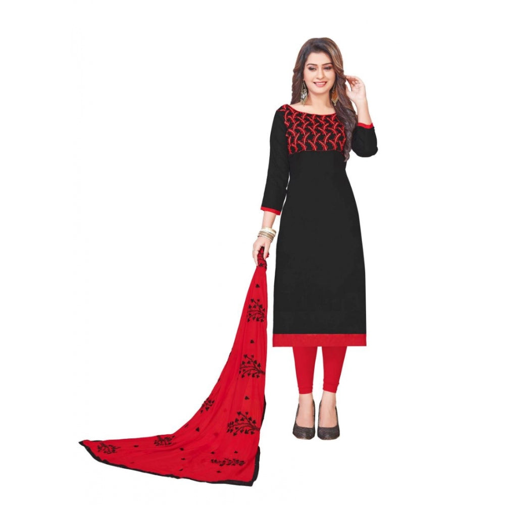 Glaze Cotton Unstitched Salwar-Suit Material With Dupatta