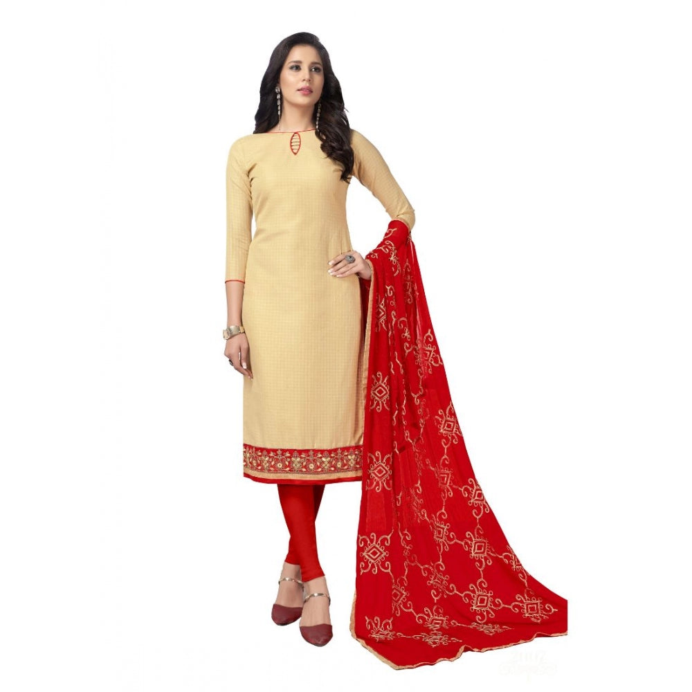 Cotton Unstitched Salwar-Suit Material With Dupatta