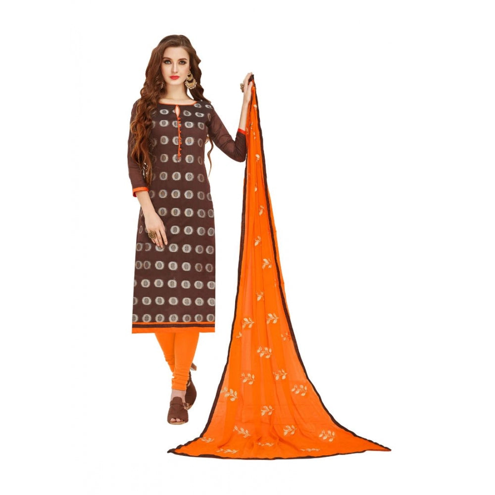 Banarasi Jacquard Unstitched Salwar-Suit Material With Dupatta