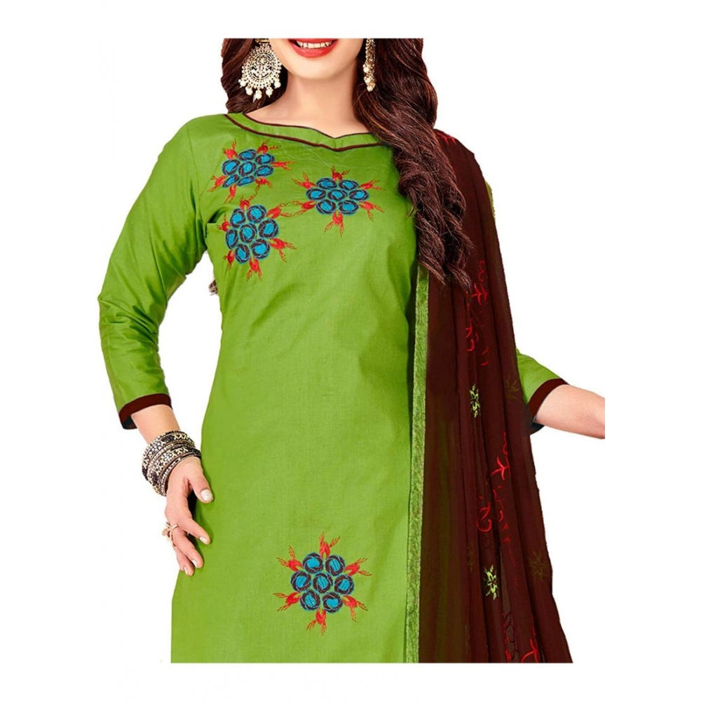 Glaze Cotton Unstitched Salwar-Suit Material With Dupatta