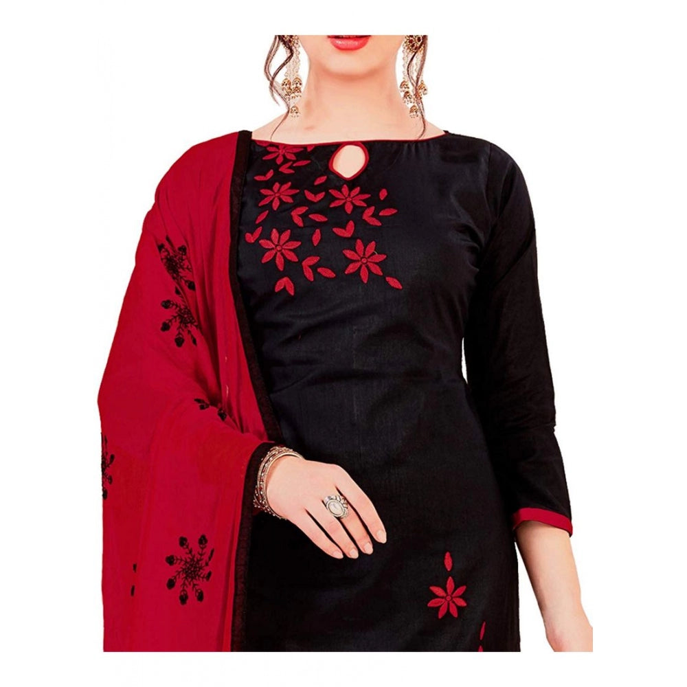 Glaze Cotton Unstitched Salwar-Suit Material With Dupatta