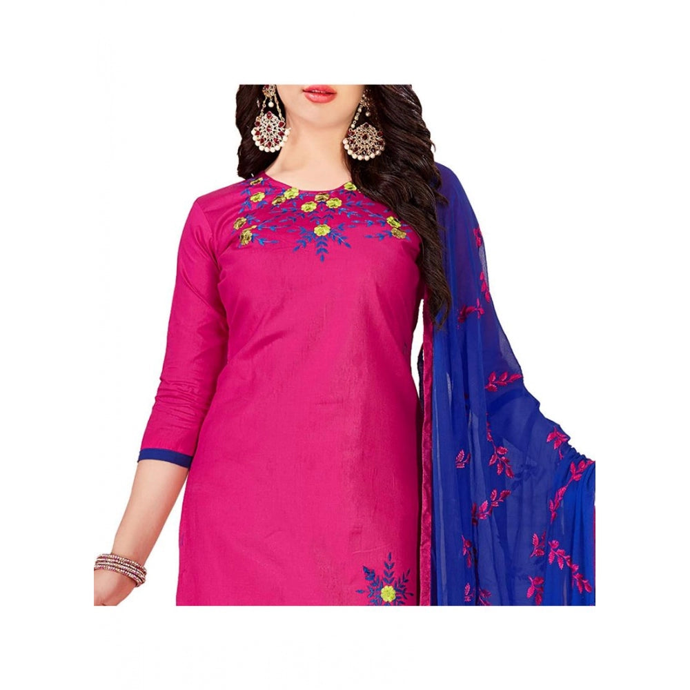 Glaze Cotton Unstitched Salwar-Suit Material With Dupatta