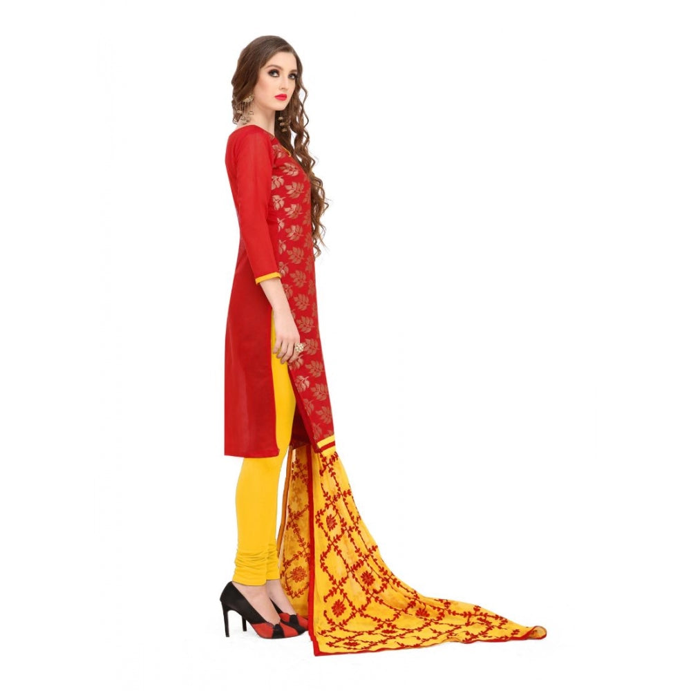 Banarasi Jacquard Unstitched Salwar-Suit Material With Dupatta