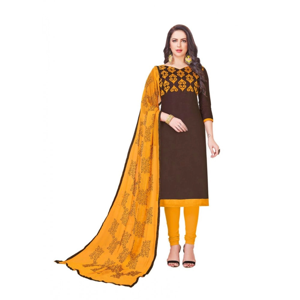 Glaze Cotton Unstitched Salwar-Suit Material With Dupatta