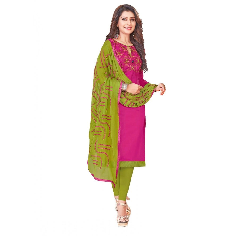 Glaze Cotton Unstitched Salwar-Suit Material With Dupatta