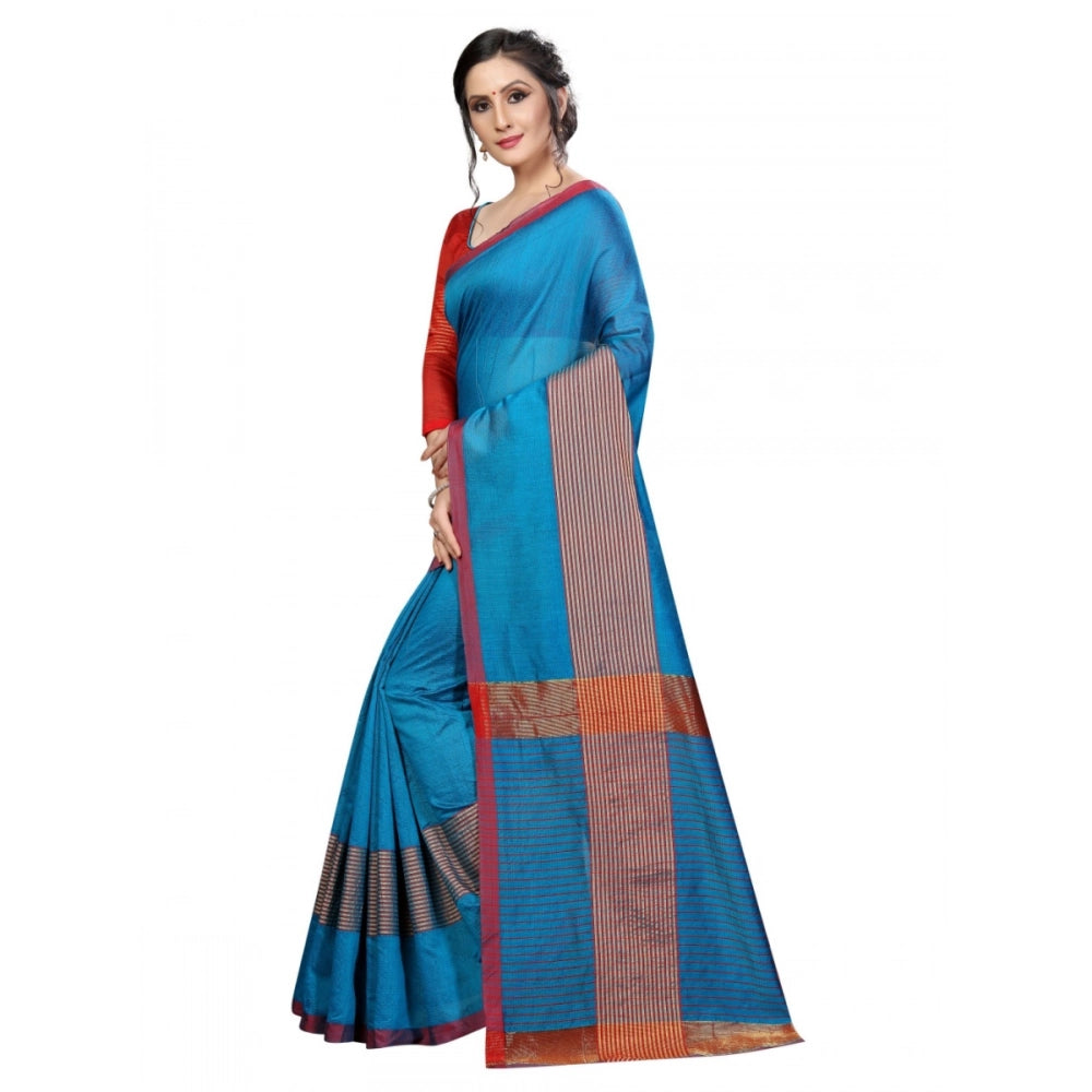 Ranili Cotton Saree With Blouse