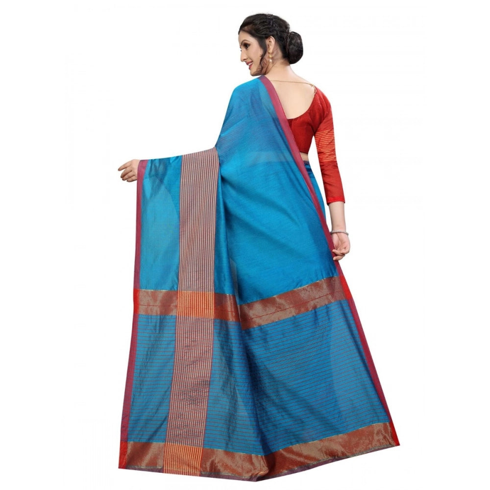 Ranili Cotton Saree With Blouse