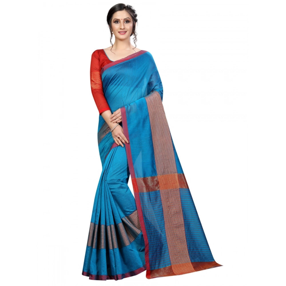 Ranili Cotton Saree With Blouse