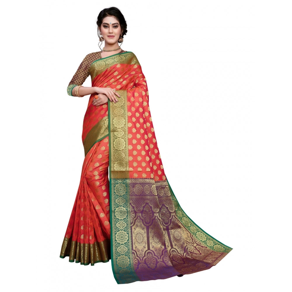 Sana Silk Jacquard Saree With Blouse