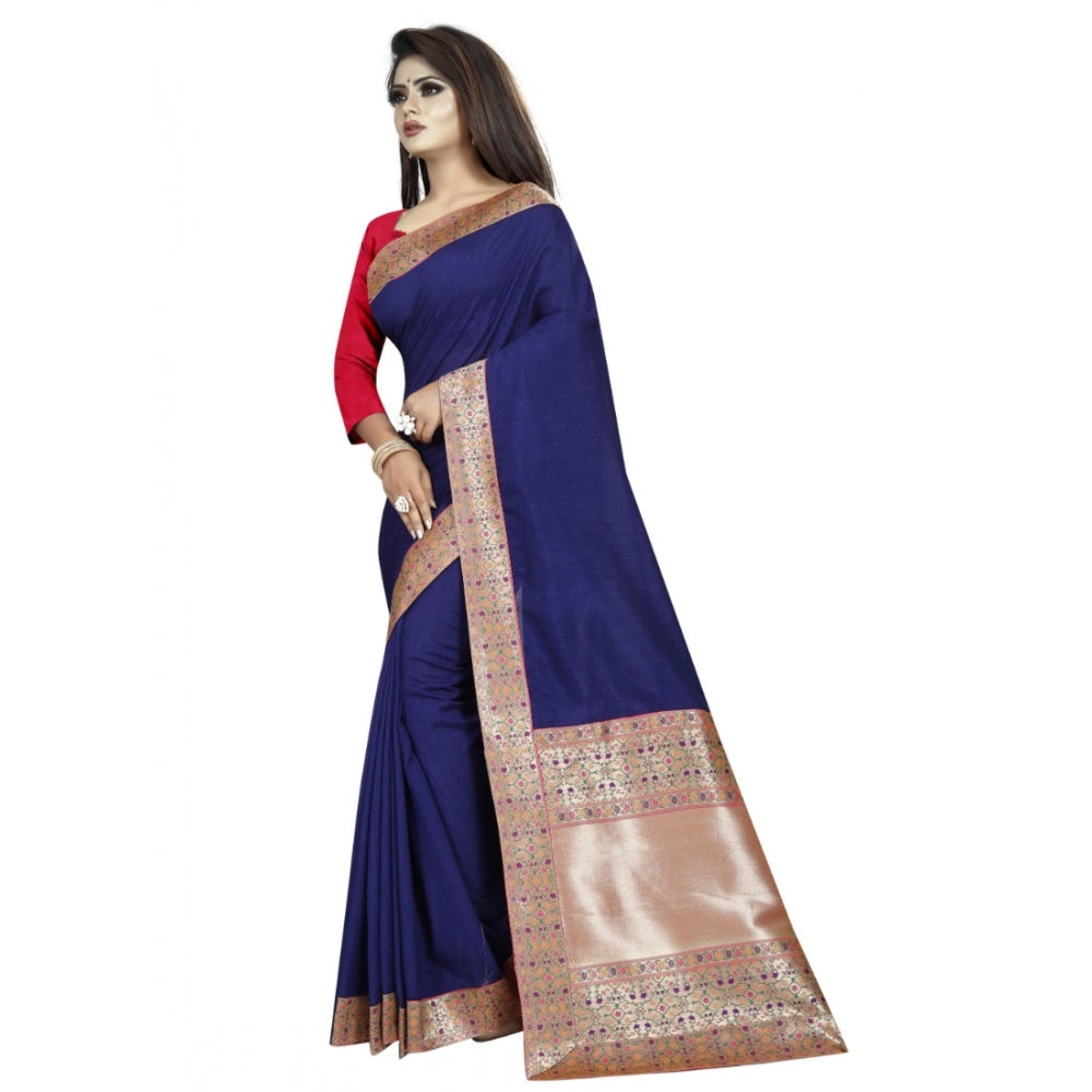 Vichitra Silk Saree with Blouse