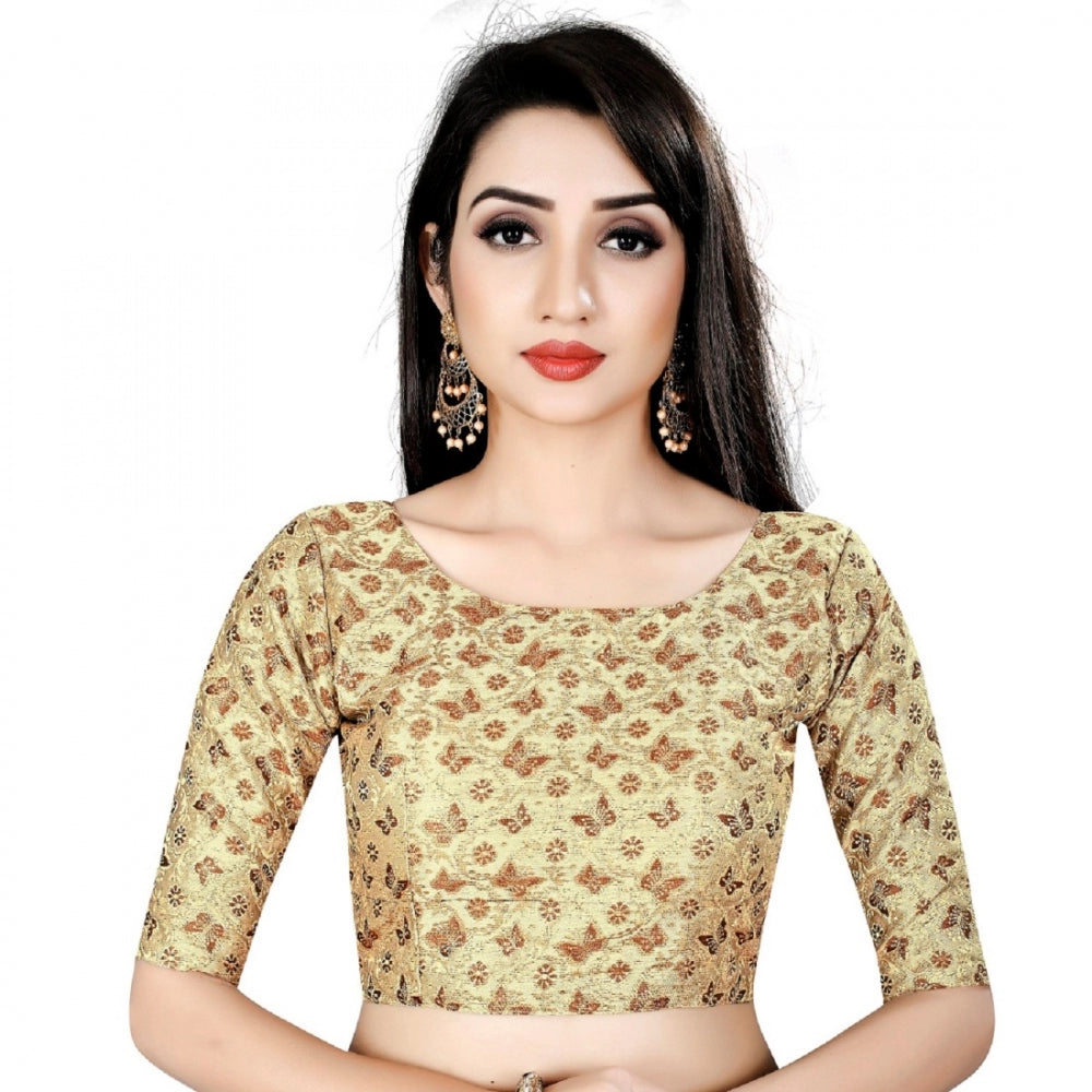 Brocade, Inner-Cotton Full Stitched Padded Blouse