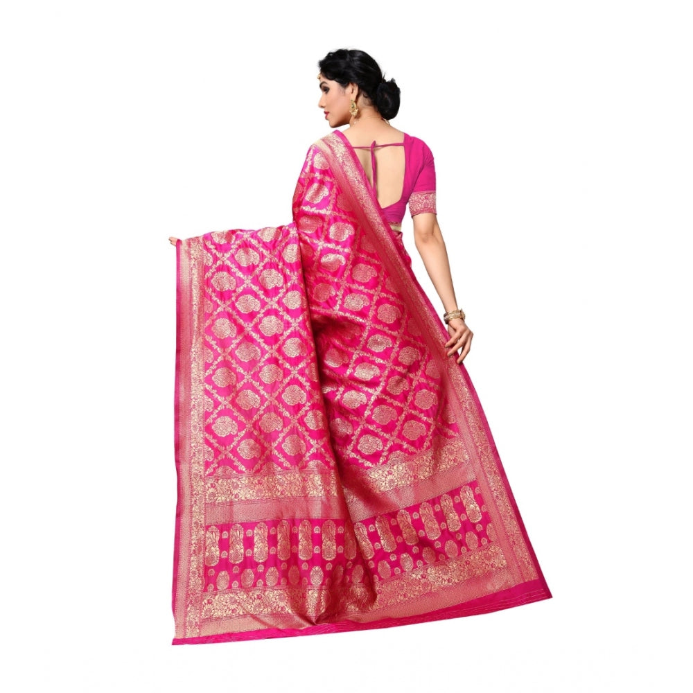 Jacquard Silk Saree With Blouse