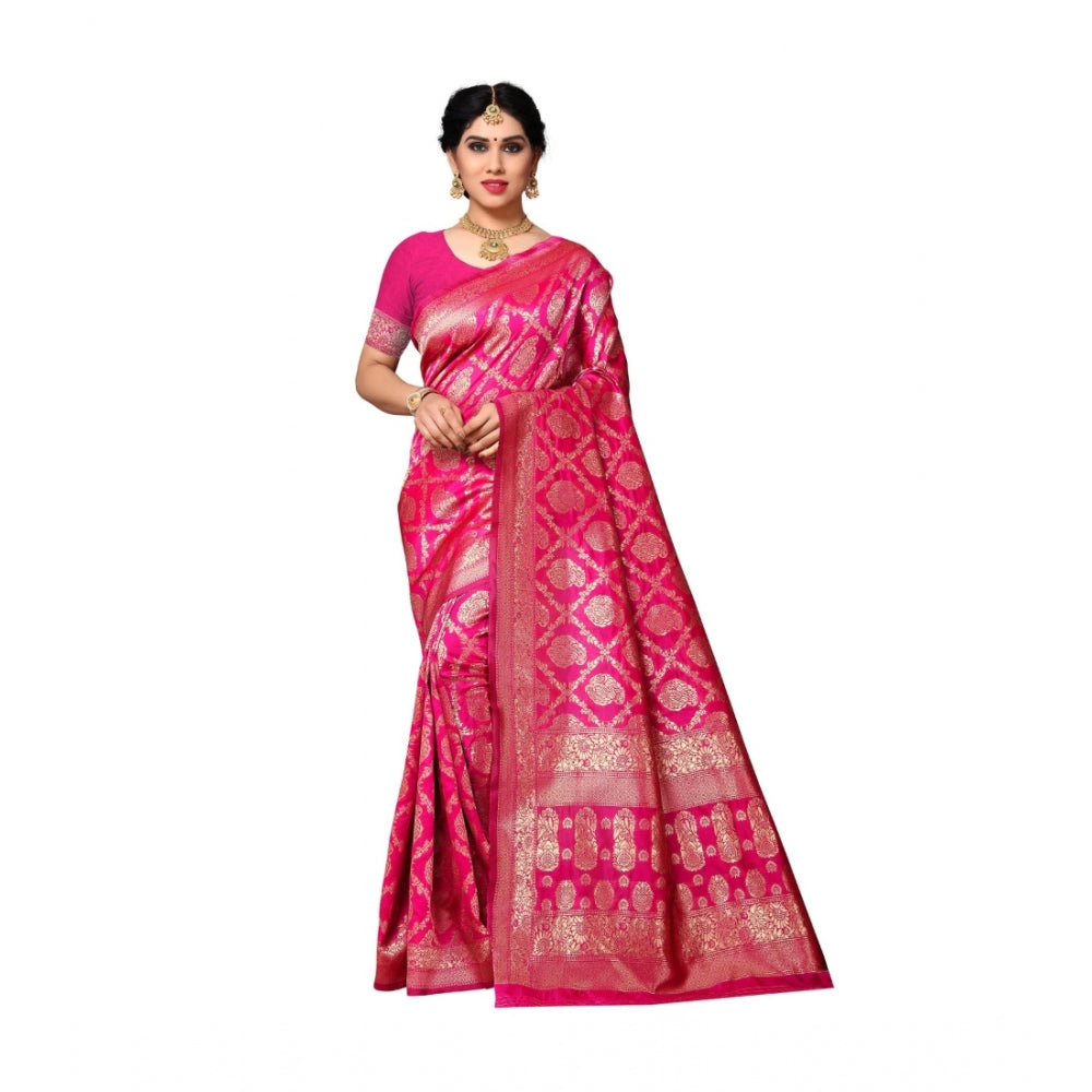 Jacquard Silk Saree With Blouse