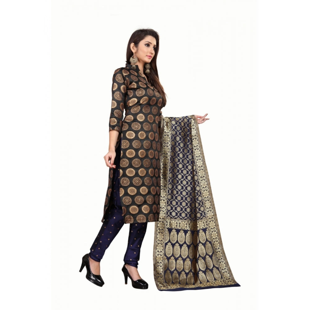 Jacquard Silk Unstitched Salwar-Suit Material With Dupatta