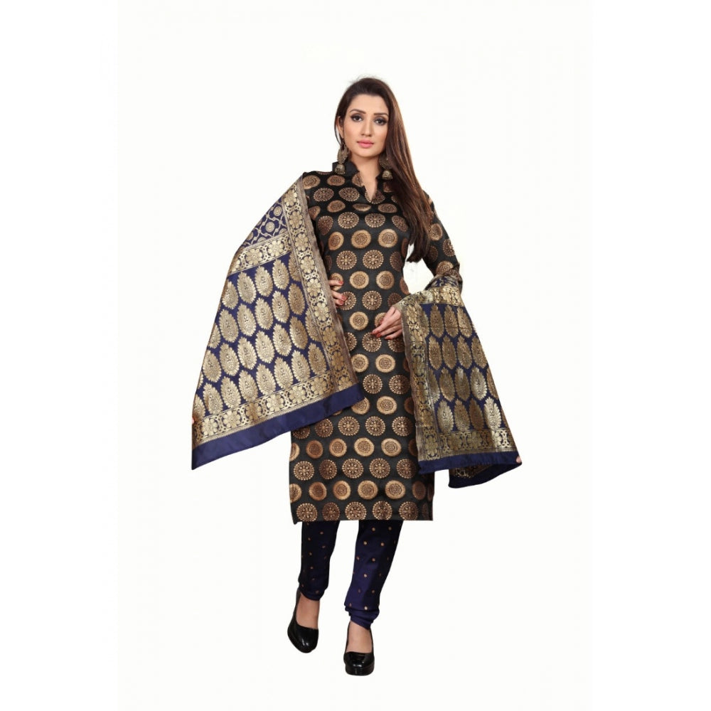 Jacquard Silk Unstitched Salwar-Suit Material With Dupatta