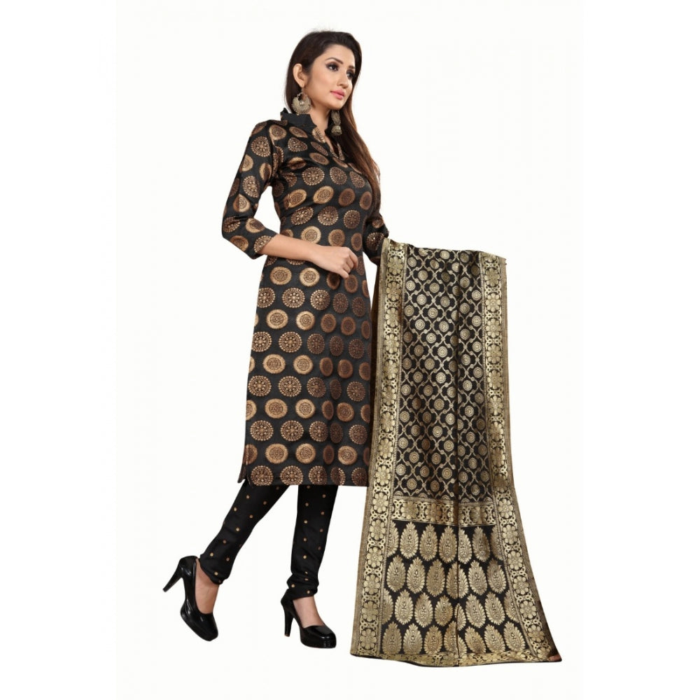 Jacquard Silk Unstitched Salwar-Suit Material With Dupatta