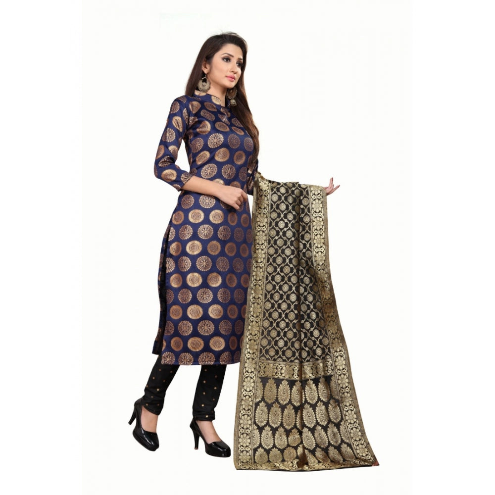 Jacquard Silk Unstitched Salwar-Suit Material With Dupatta