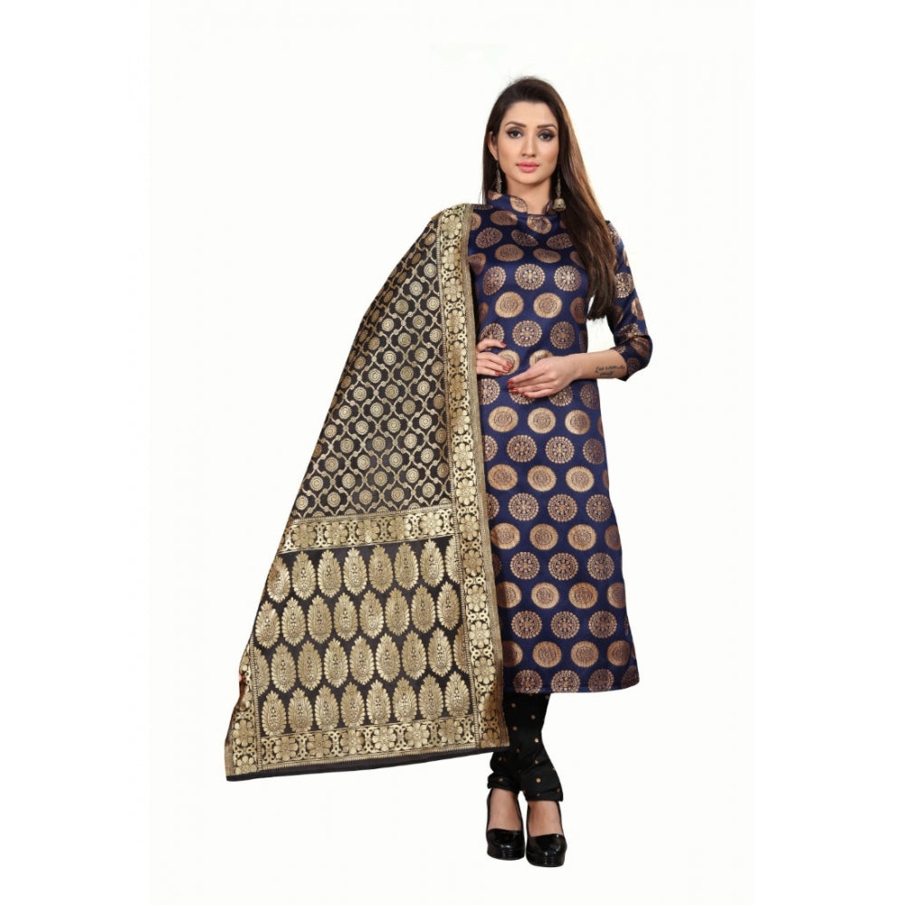 Jacquard Silk Unstitched Salwar-Suit Material With Dupatta