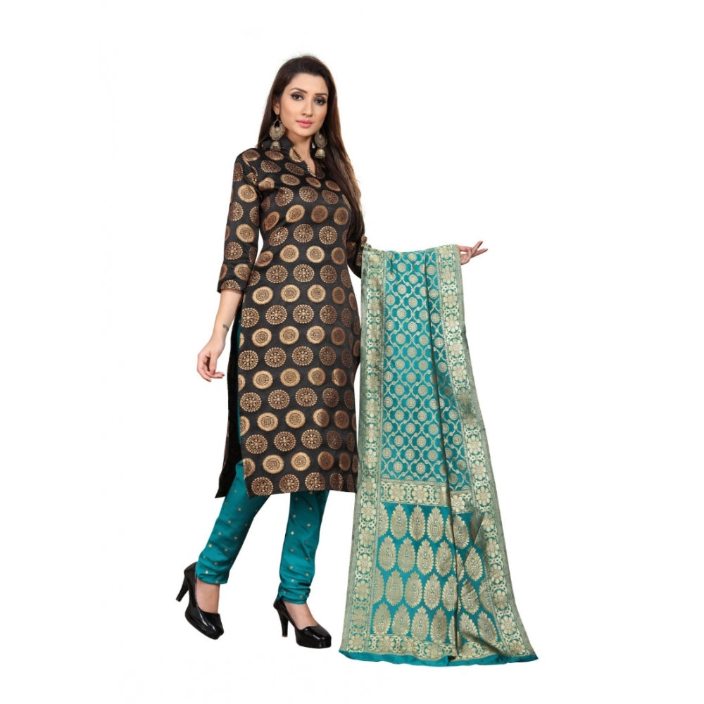 Jacquard Silk Unstitched Salwar-Suit Material With Dupatta