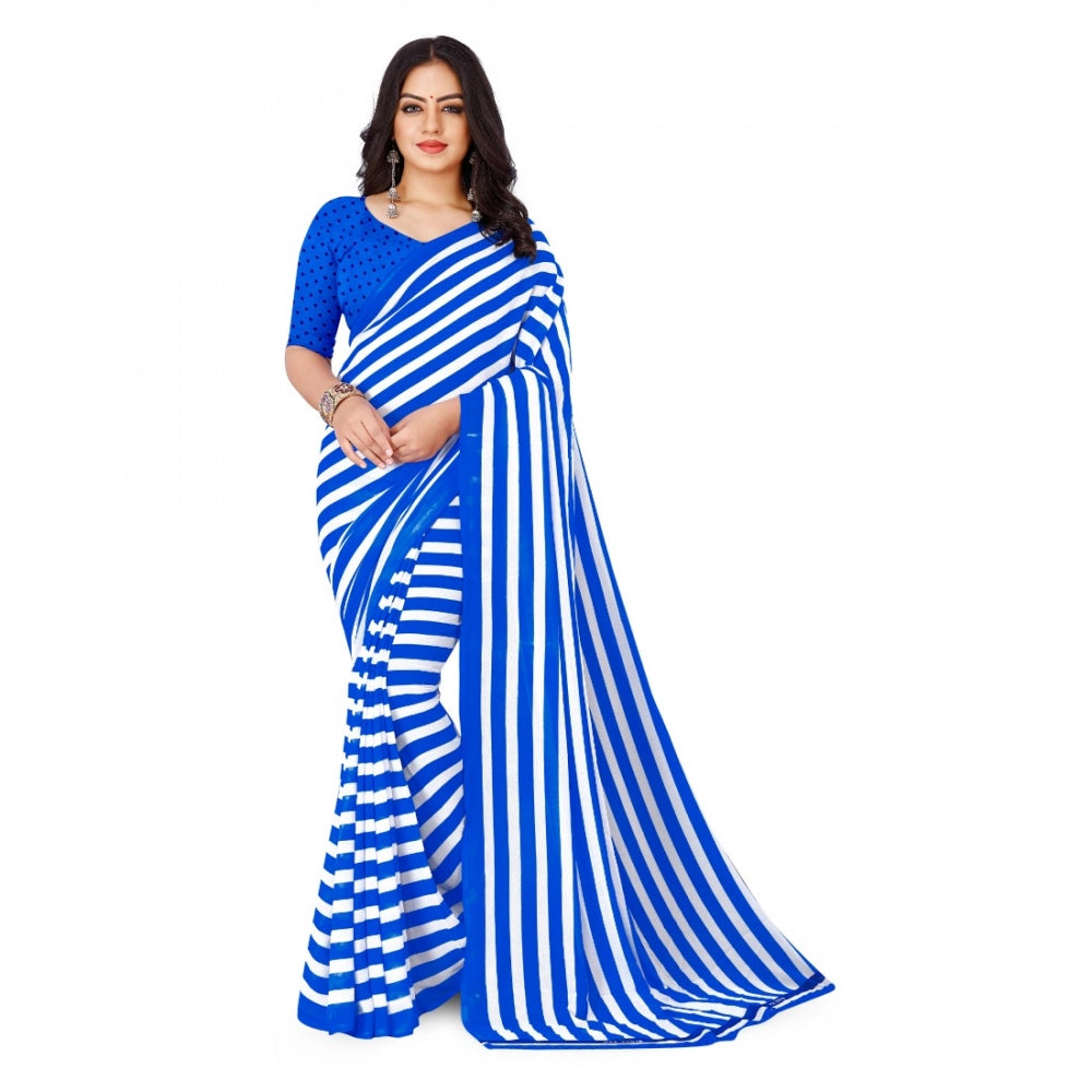 Faux Georgette Saree With Blouse