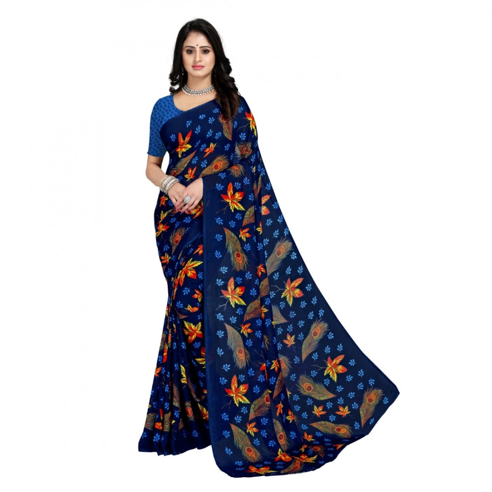 Rani Rangoli Faux Georgette Saree With Blouse