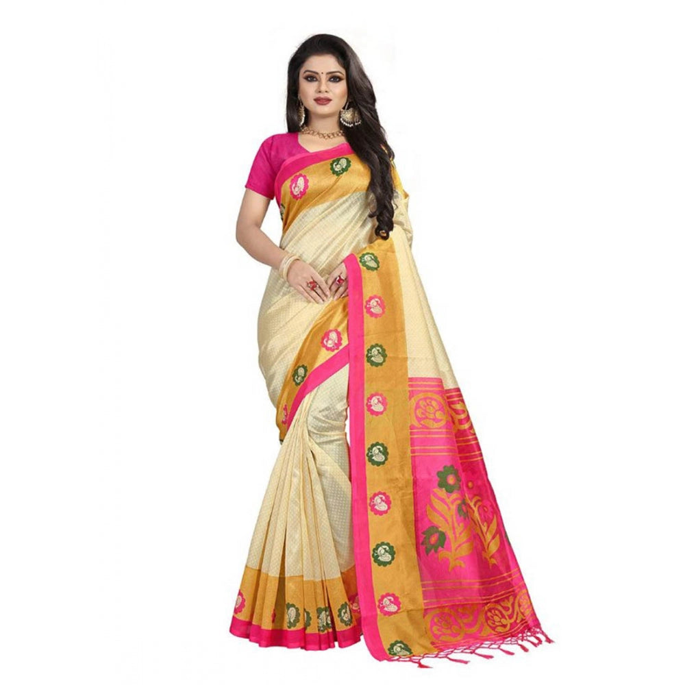 Art Silk Saree With Blouse