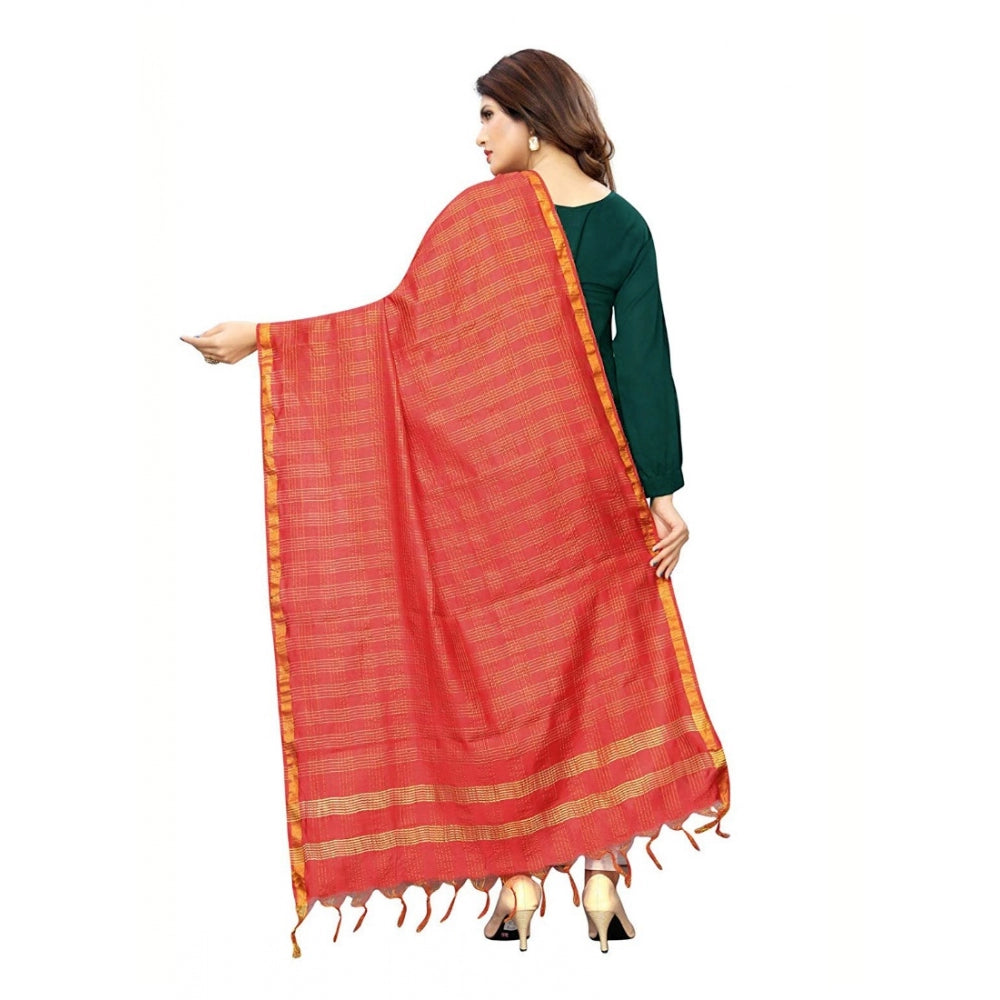 Cotton Jari Woven Work Dupatta