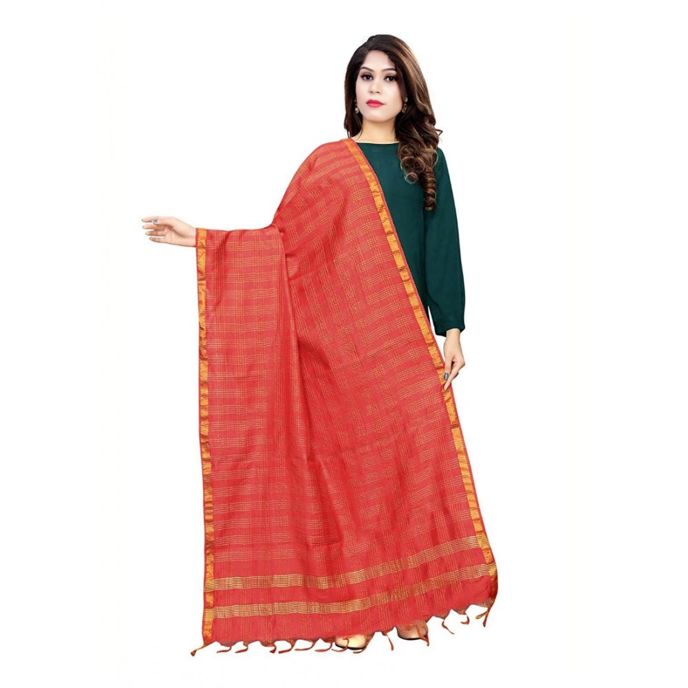 Cotton Jari Woven Work Dupatta