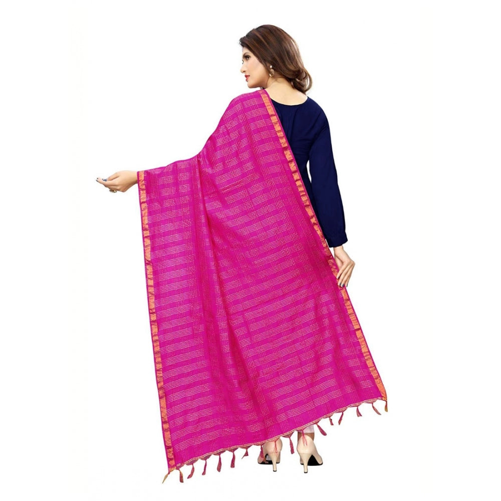 Cotton Jari Woven Work Dupatta