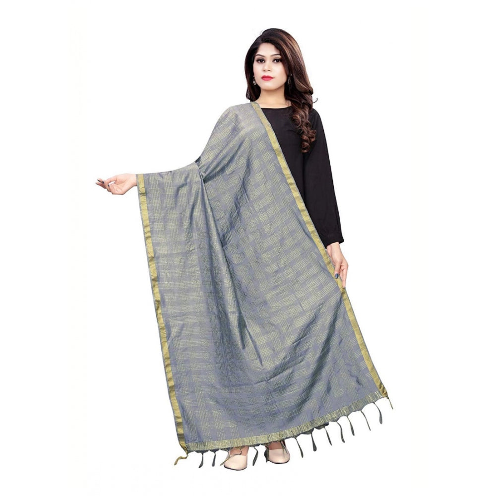 Cotton Jari Woven Work Dupatta