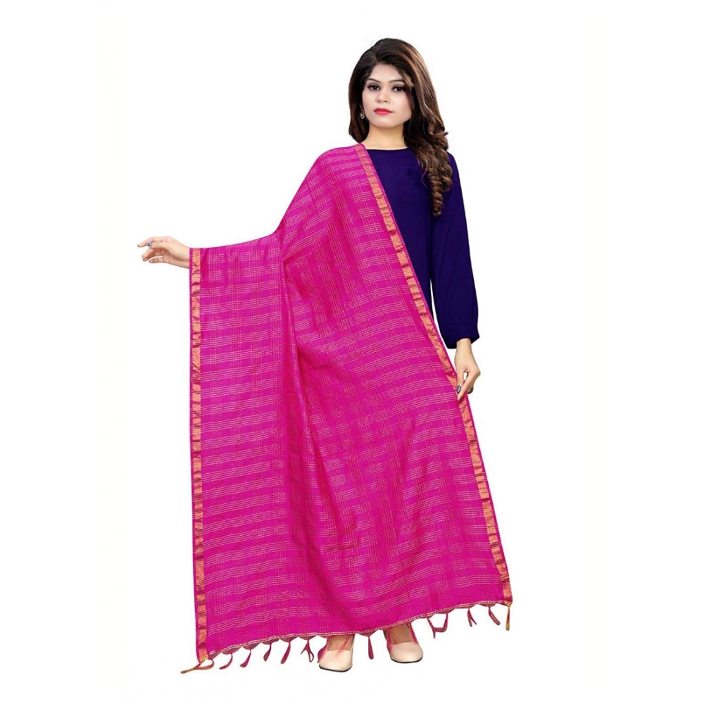 Cotton Jari Woven Work Dupatta