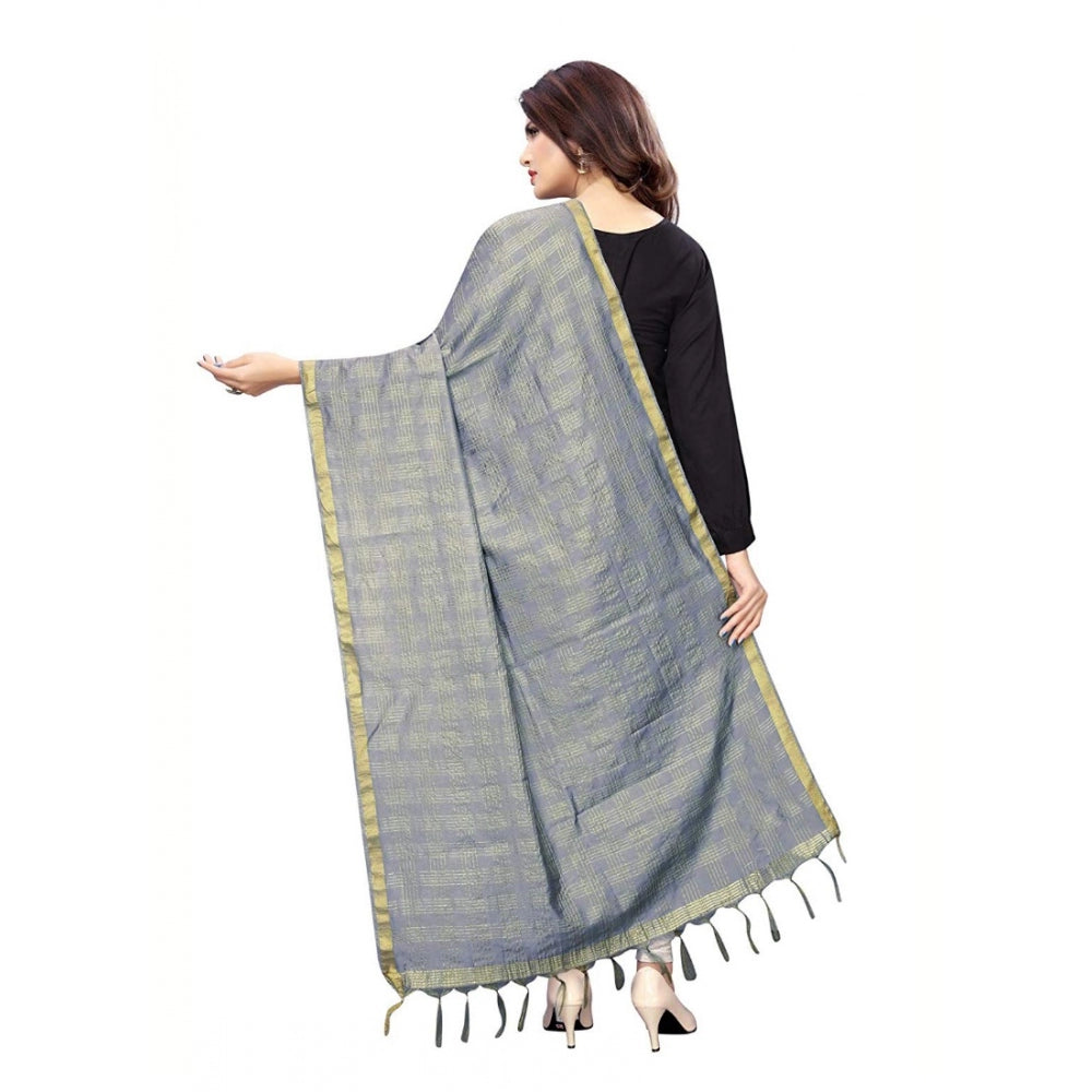 Cotton Jari Woven Work Dupatta