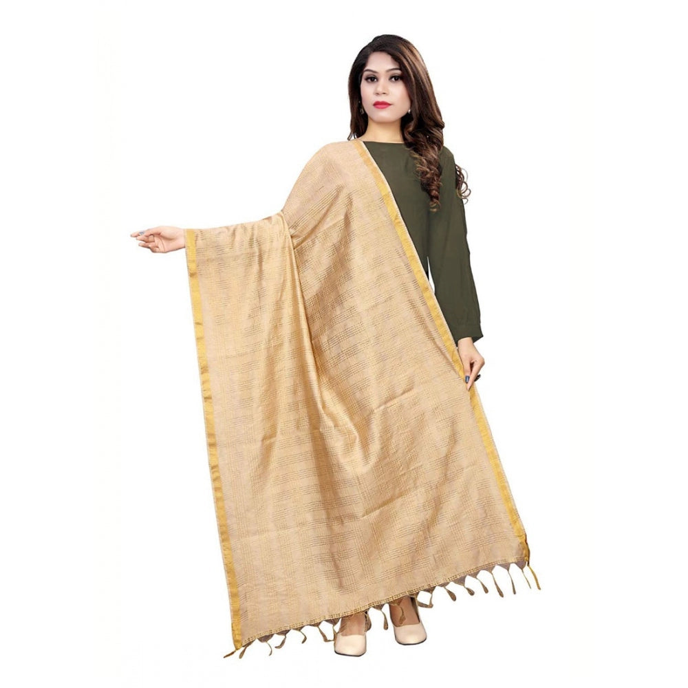 Cotton Jari Woven Work Dupatta