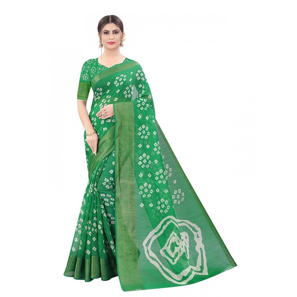 Cotton Silk Saree With Blouse