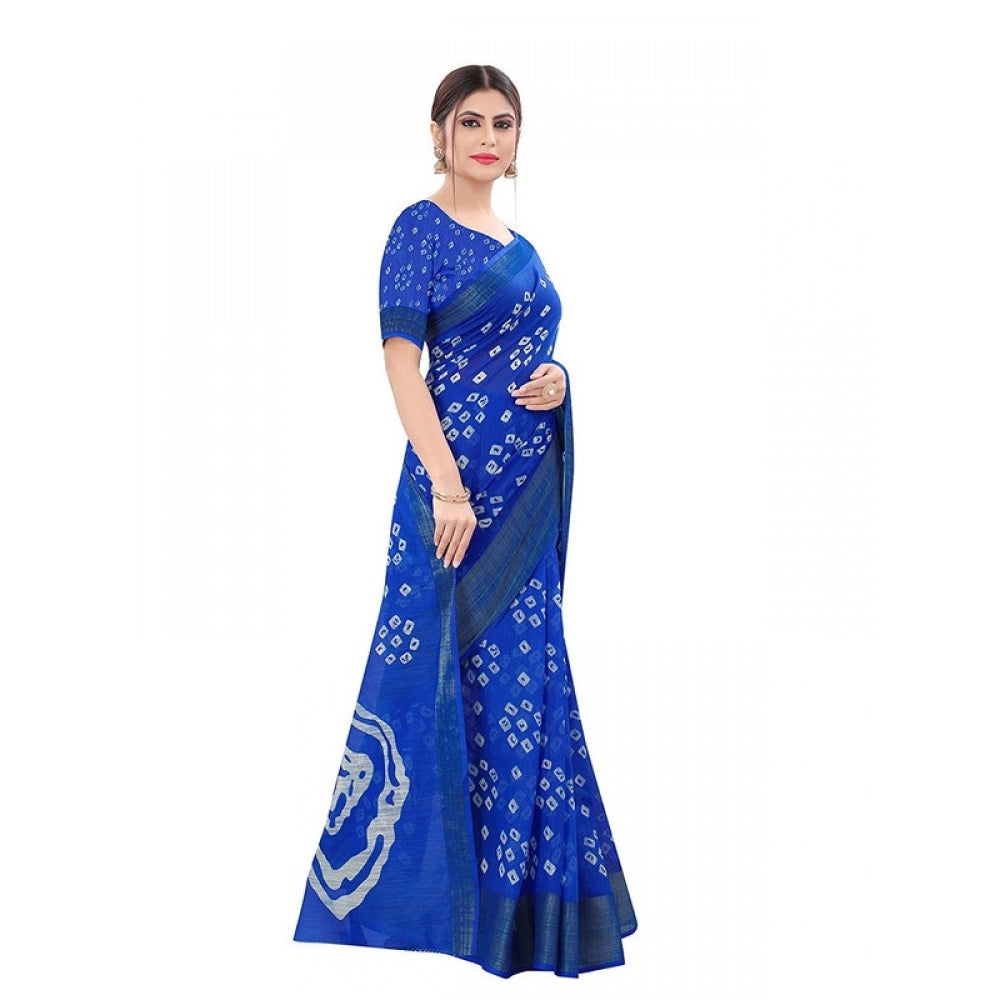 Cotton Silk Saree With Blouse