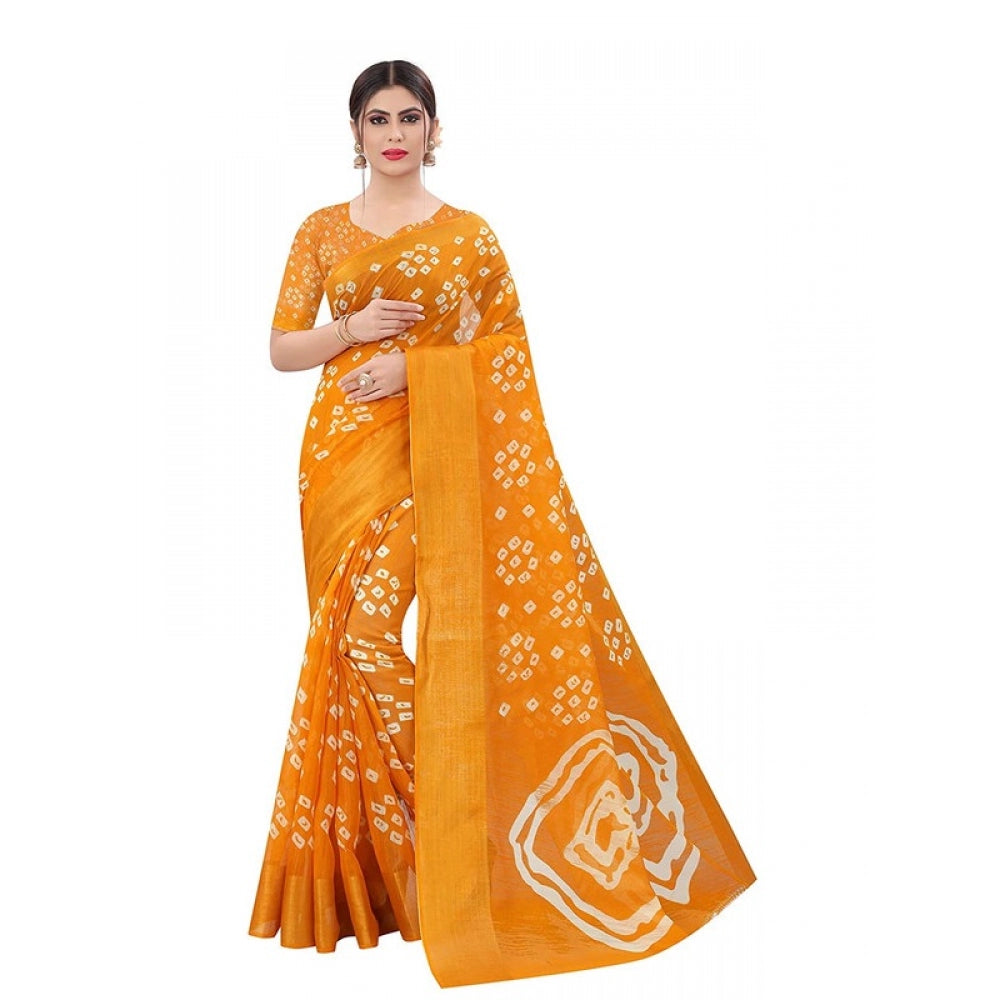 Cotton Silk Saree With Blouse