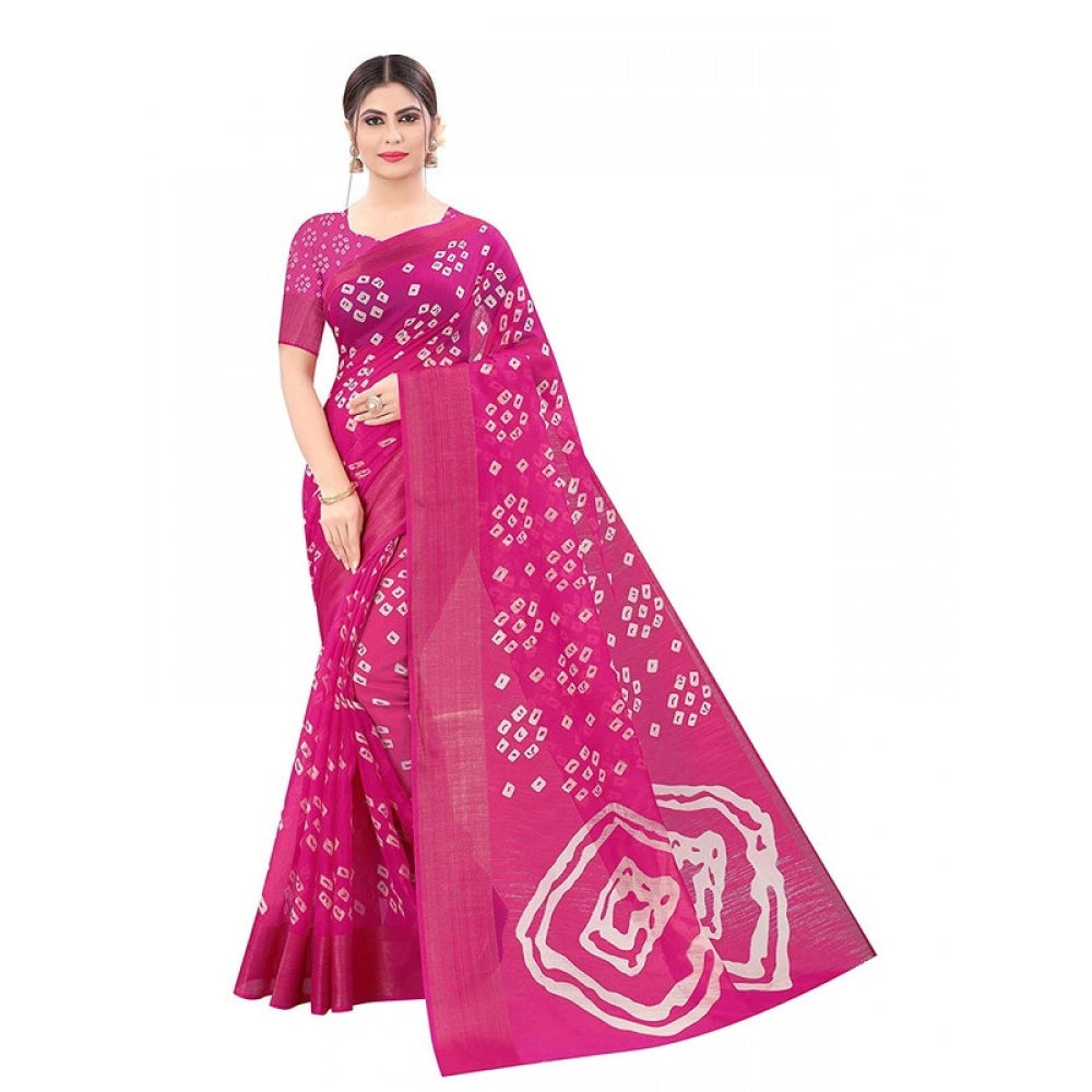 Cotton Silk Saree With Blouse